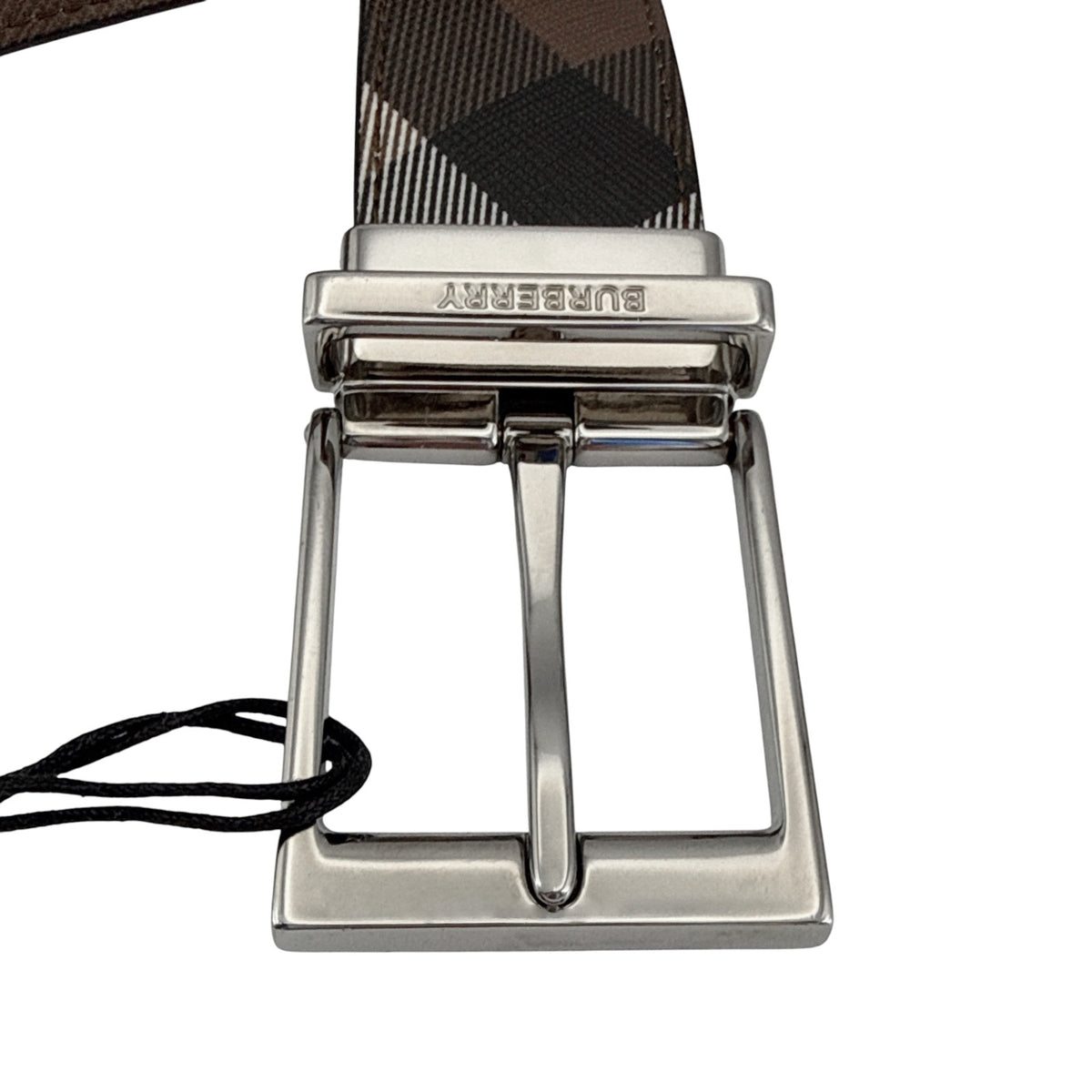 BURBERRY Louis 35mm Reversible Buckle Giant Check E-Canvas Belt 85|34