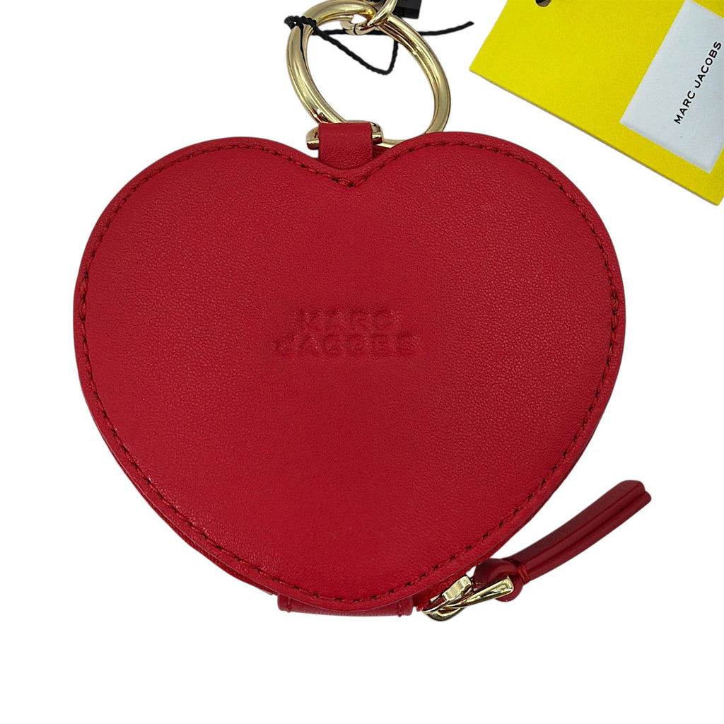 MARC JACOBS The Heart Pouch Bag Charm in True Red
