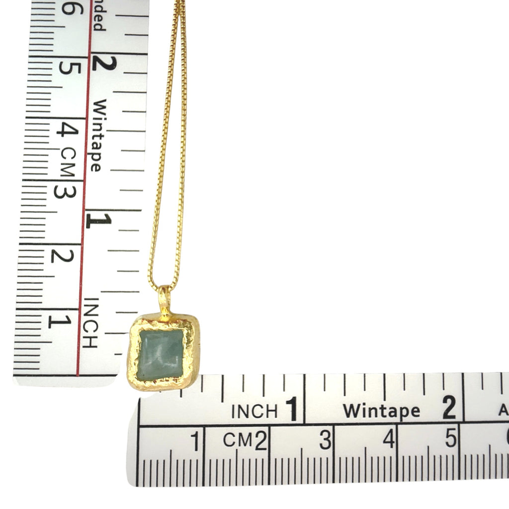 SILPADA Mediterra Natural Aquamarine Necklace in 14K Gold-Plated Sterling Silver