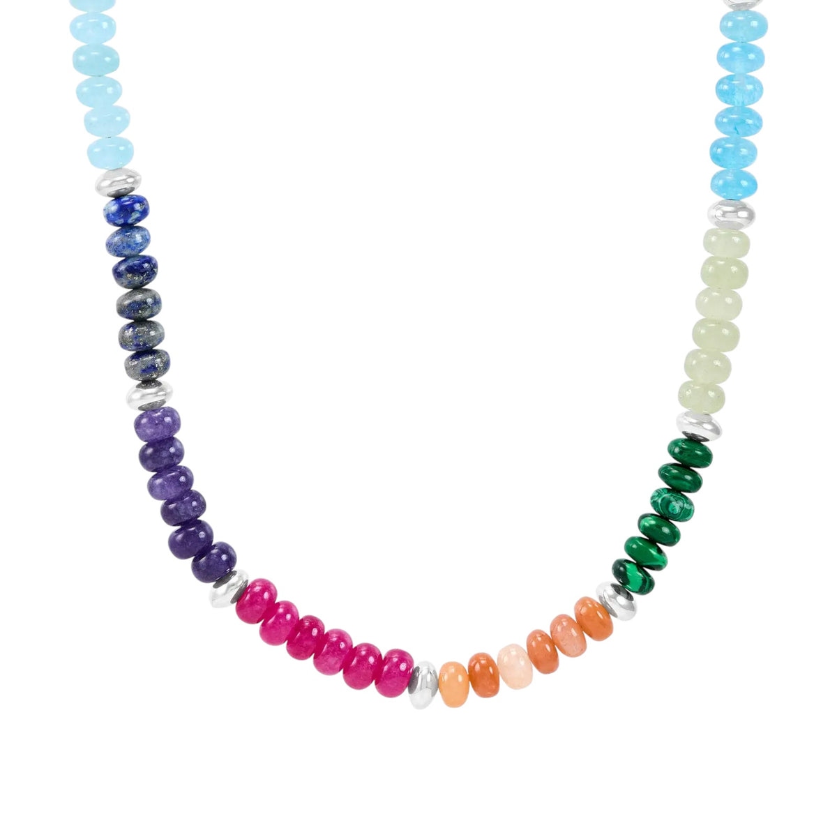 SILPADA Colored In Silver Mixed Stones Beaded Necklace