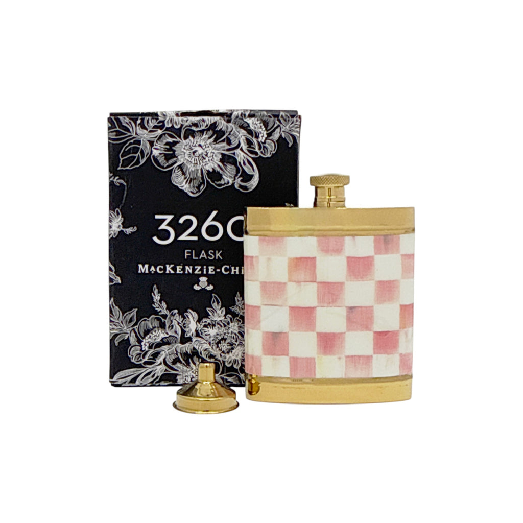 MACKENZIE-CHILDS Rosy Check 3260 Flask