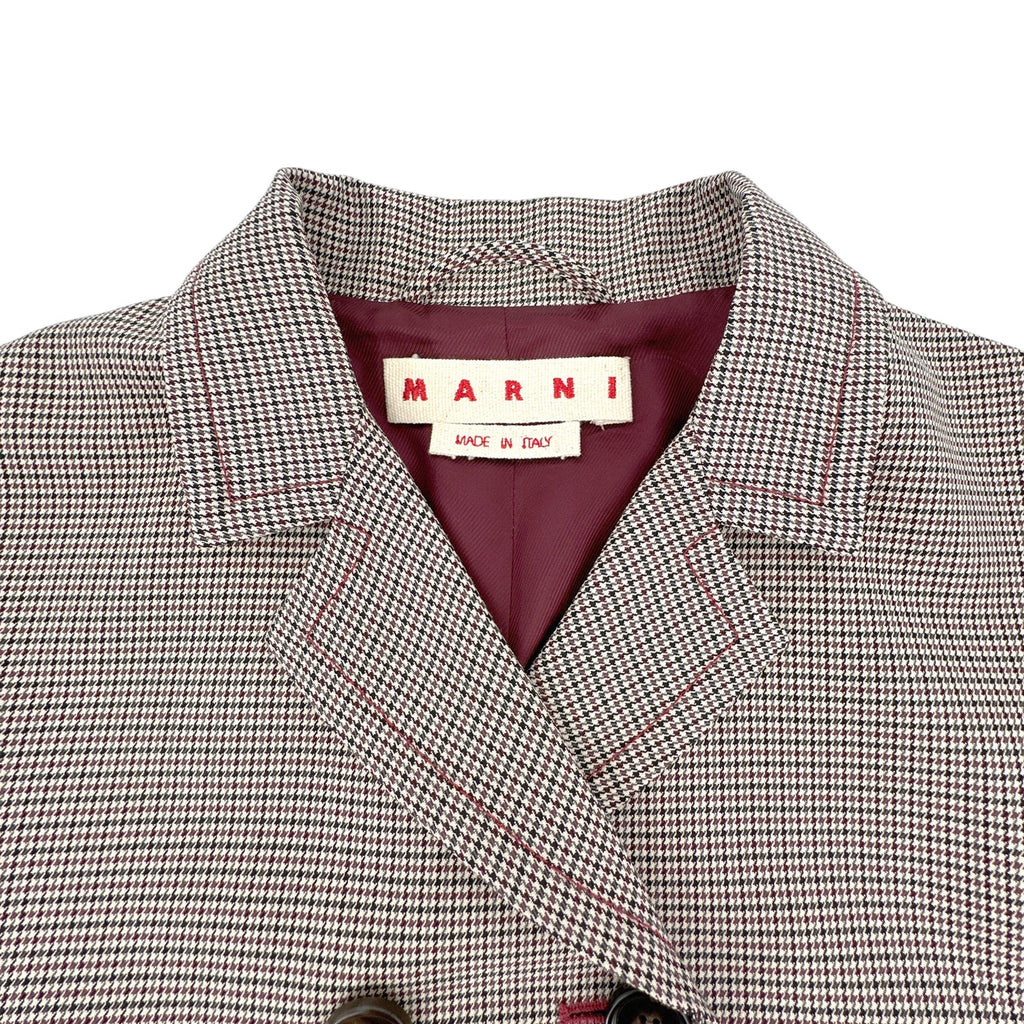 MARNI Houndstooth Double Breasted Blazer IT40|S