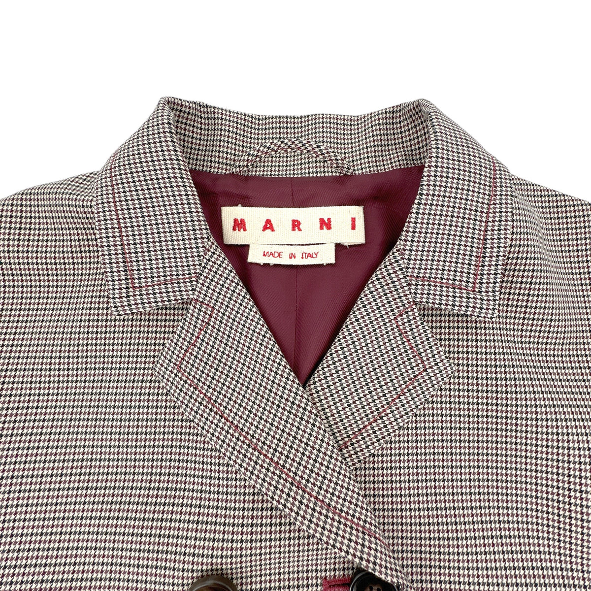 MARNI Houndstooth Double Breasted Blazer IT40|S