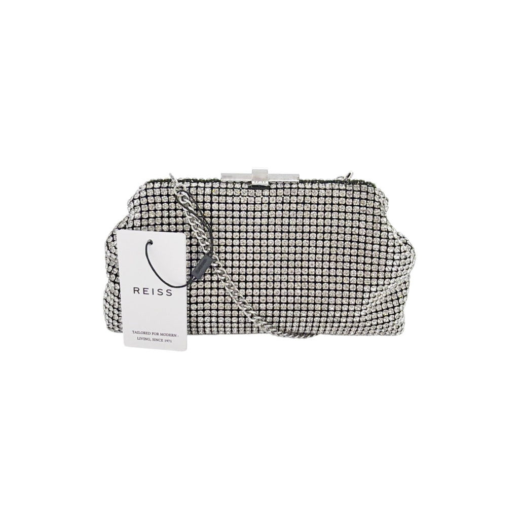 REISS Adaline Crystal Clutch Bag