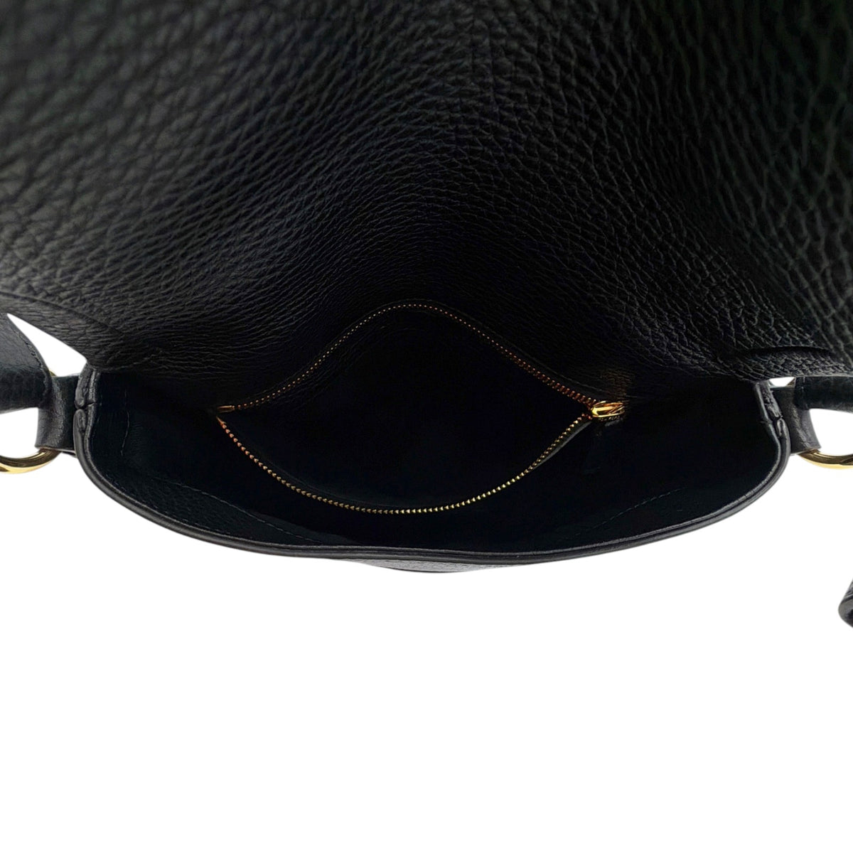TOM FORD Jennifer Medium Double Strap Bag in Black Grained Leather