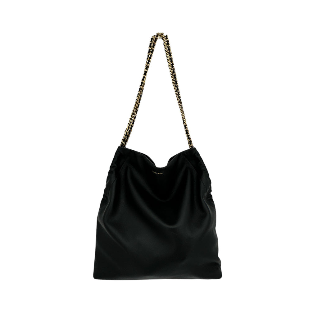 VERONICA BEARD Leather Slouch Bag in Black