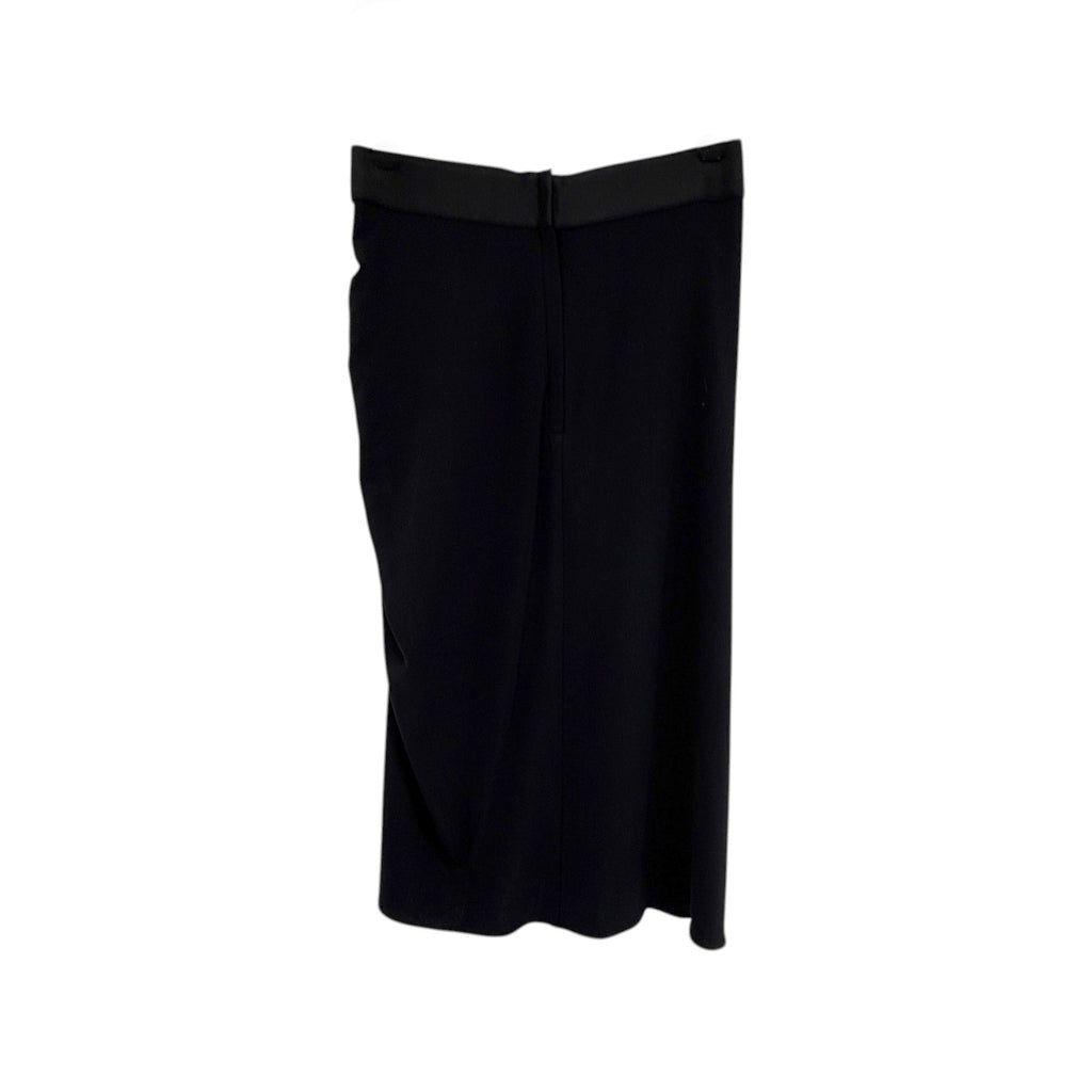 DOLCE & GABBANA Logo Waist Asymmetrical Jersey Skirt in Black IT44|M