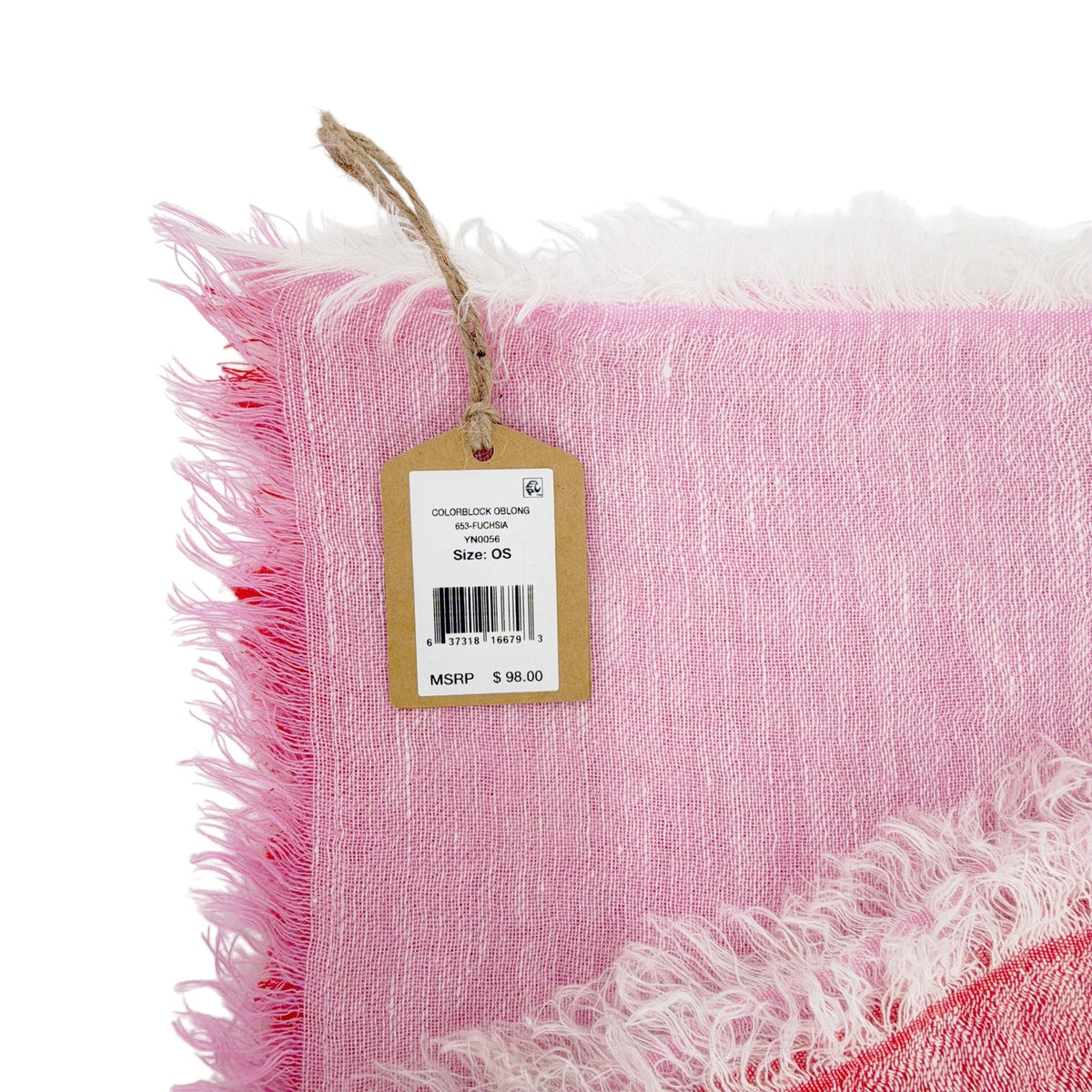 FAHERTY Colorblock Oblong Scarf in Fuchsia