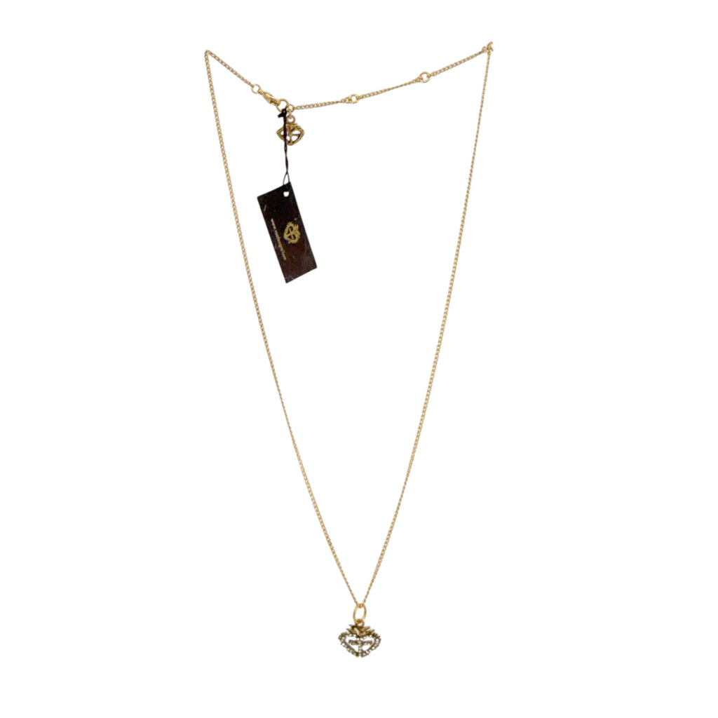 VSA Sacred Heart Logo Charm Necklace Gold