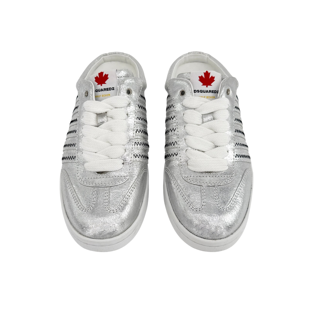 DSQUARED2 Boxer Open Back Mule Sneakers in Silver 37