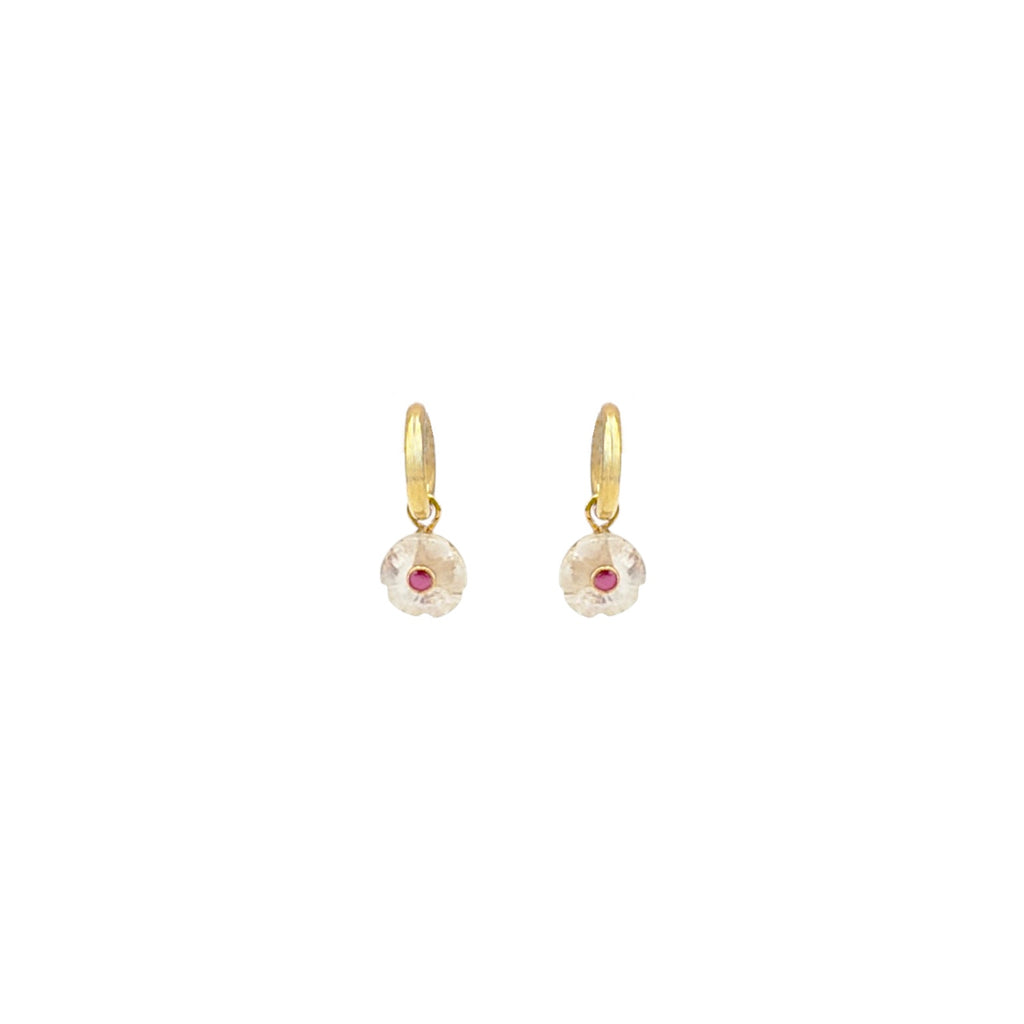 JENNIFER BEHR Wynne Earrings in Rose Quartz