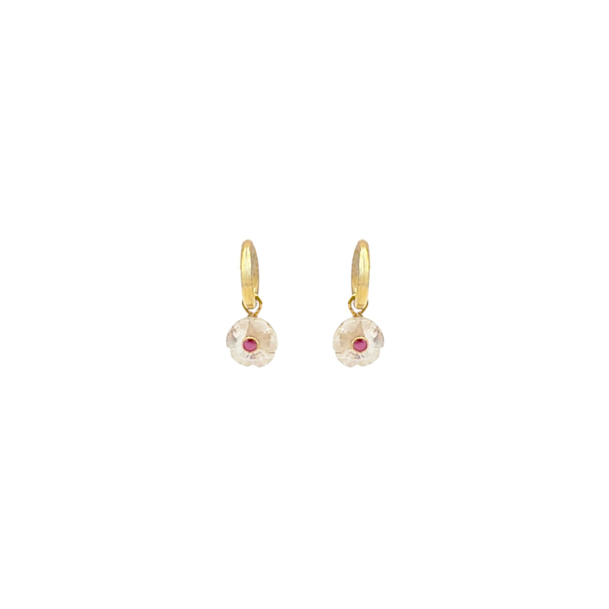 JENNIFER BEHR Wynne Earrings in Rose Quartz