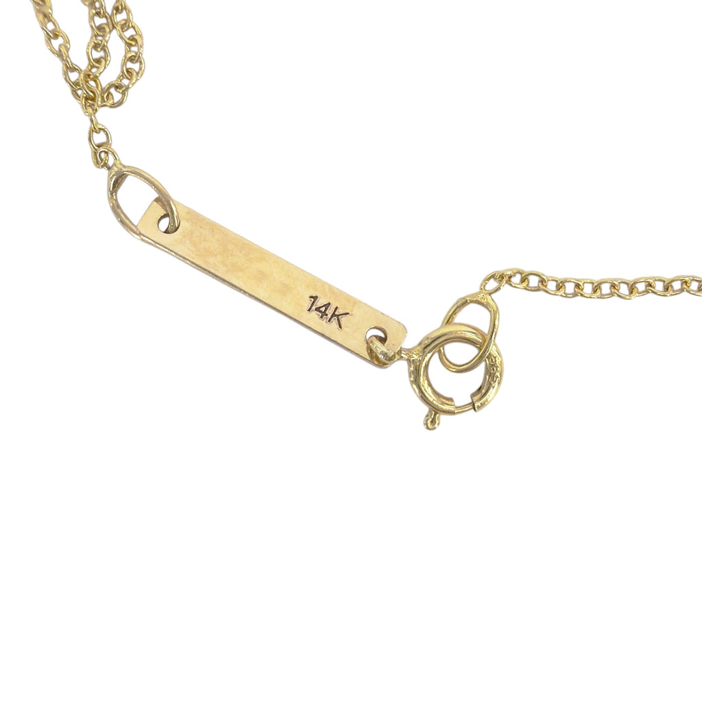 ZOE CHICCO 14K Gold Black Diamond Bezel Necklace