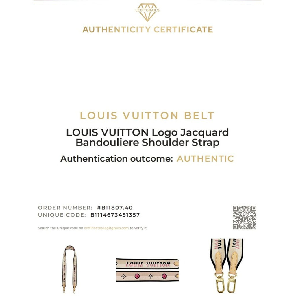 LOUIS VUITTON Jacquard Bandouliere Shoulder Strap