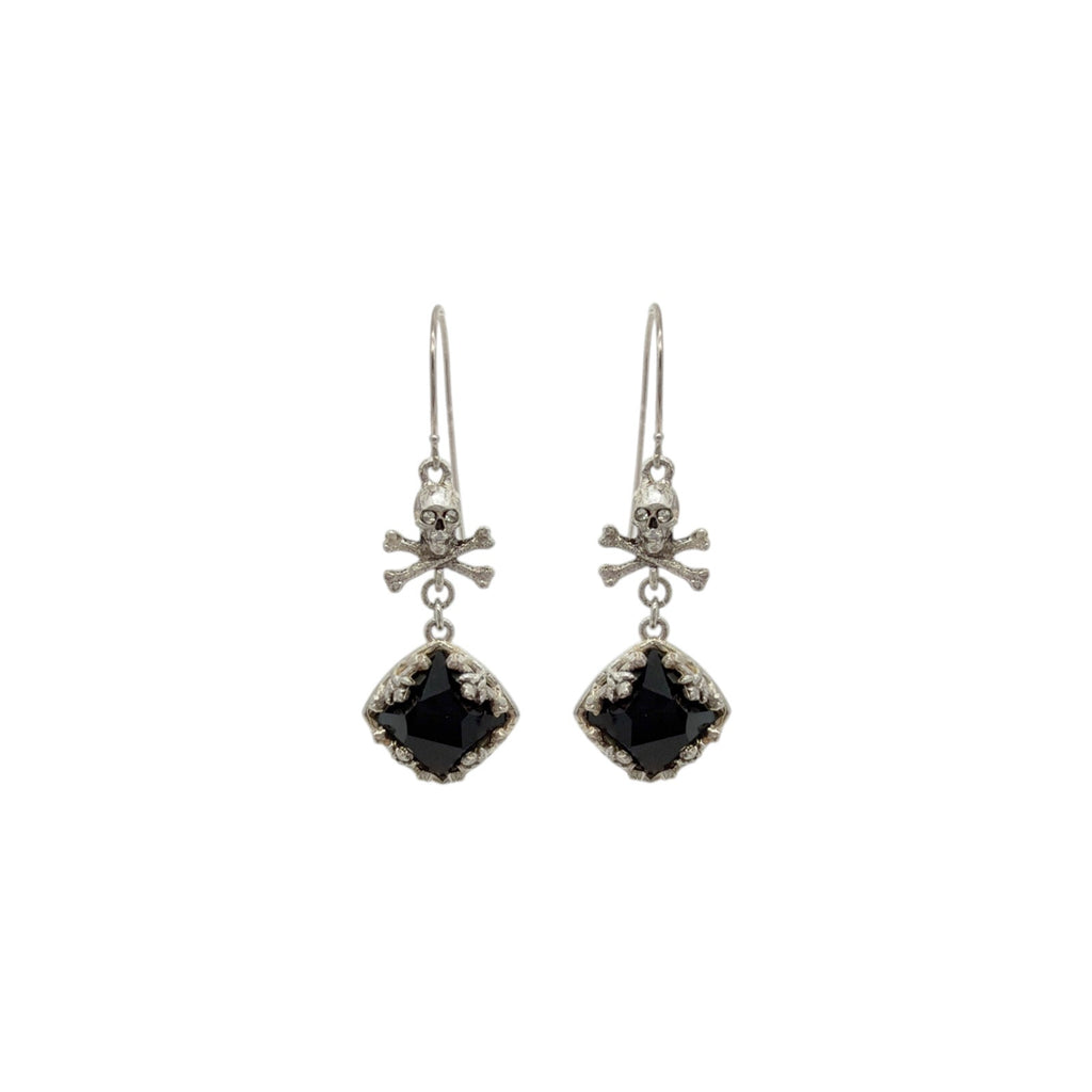 VIRGINS SAINTS & ANGELS VSA Skull Treasure Earrings in Silver