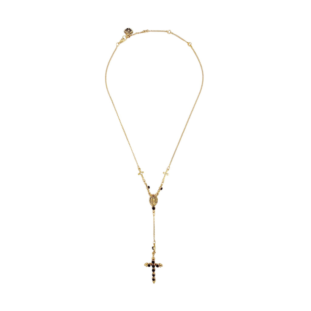 VSA Maddie Rosary Necklace Topaz & Gold