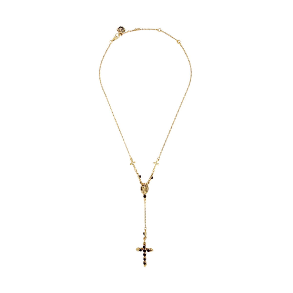 VSA Maddie Rosary Necklace Topaz & Gold