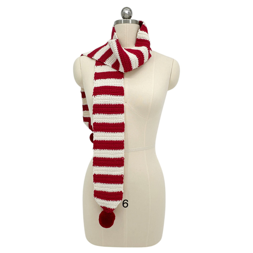 AMI Alexandre Mattiussi Crochet Pompom Scarf