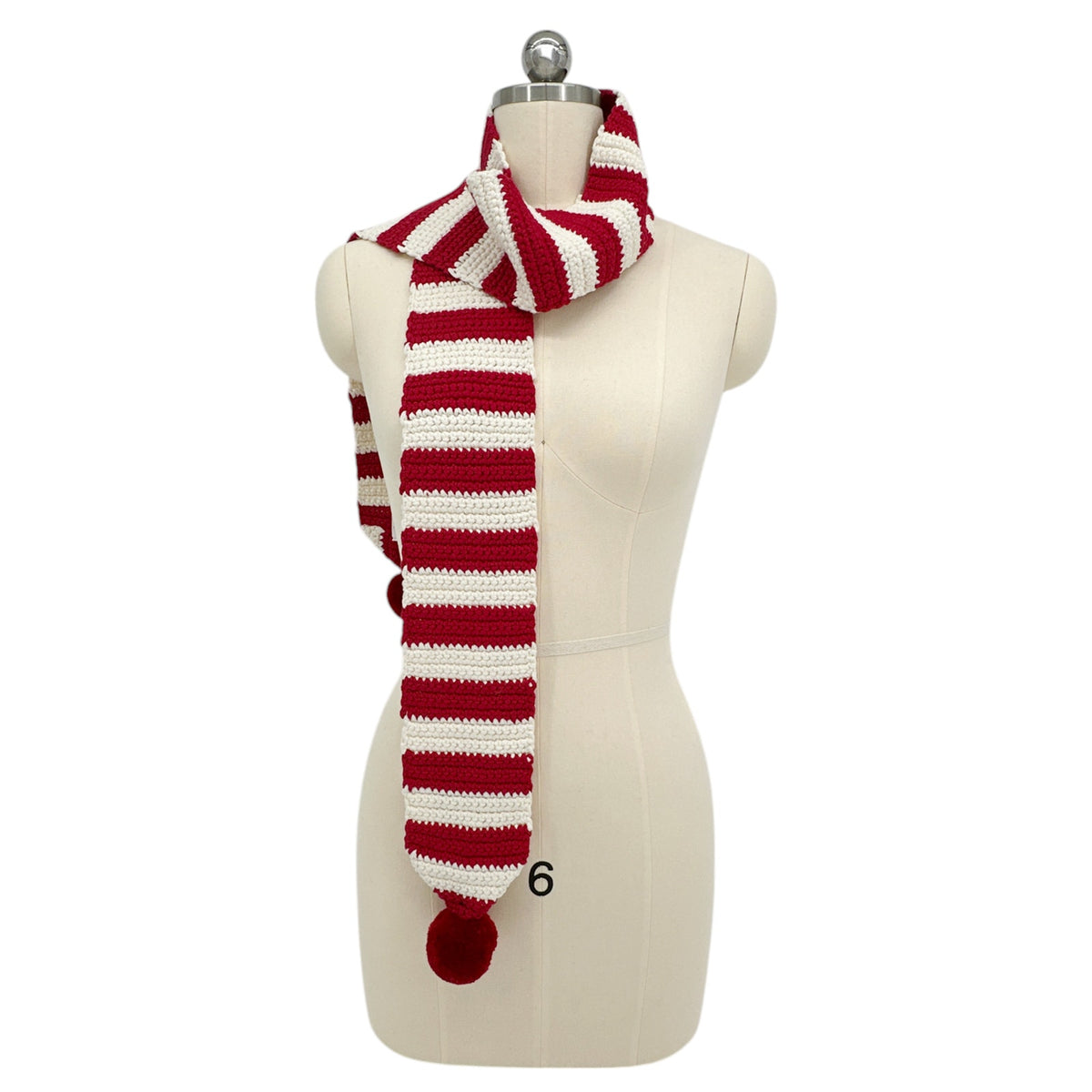 AMI Alexandre Mattiussi Crochet Pompom Scarf