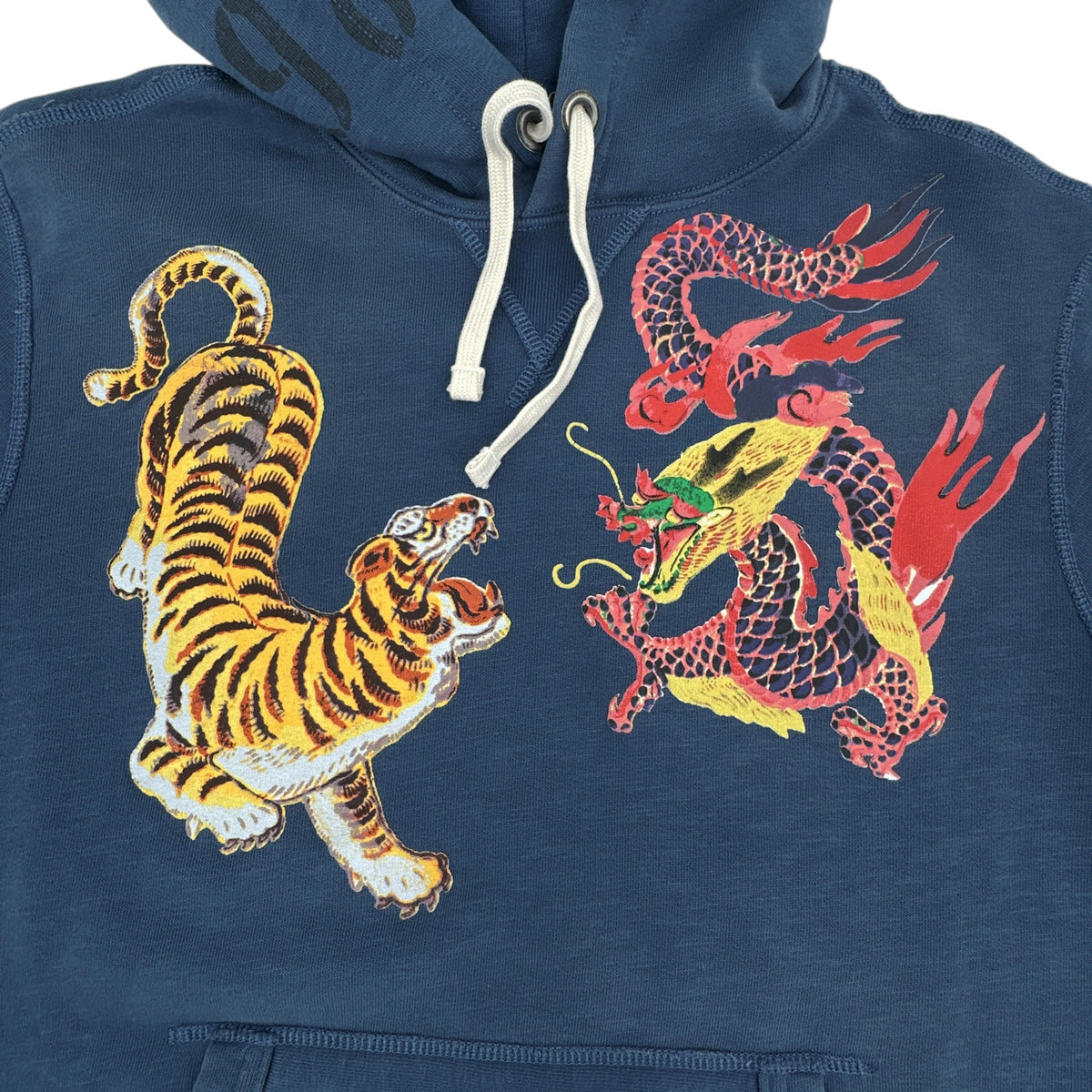 POLO RALPH LAUREN Fleece Graphic Hoodie in Laguna Blue S