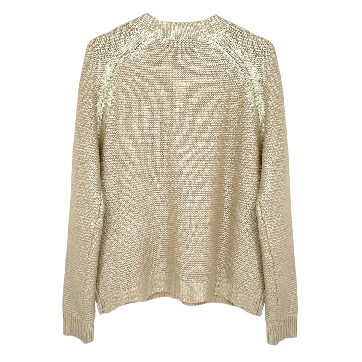 THE GREAT. The Varsity Cardigan Gold Shimmer 1|S
