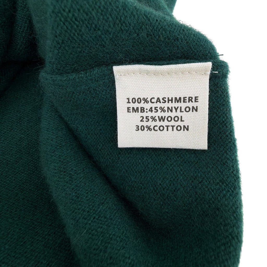 LINGUA FRANCA Do Not Disturb Cashmere Crewneck Sweater in Hunter M