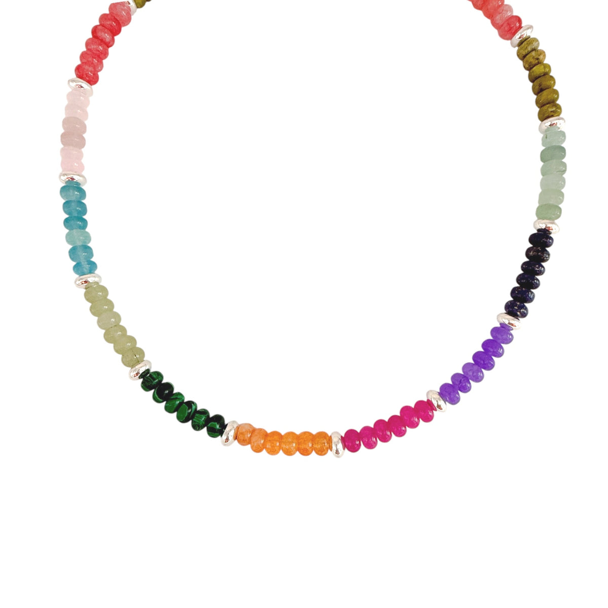 SILPADA Colored In Silver Mixed Stones Beaded Necklace