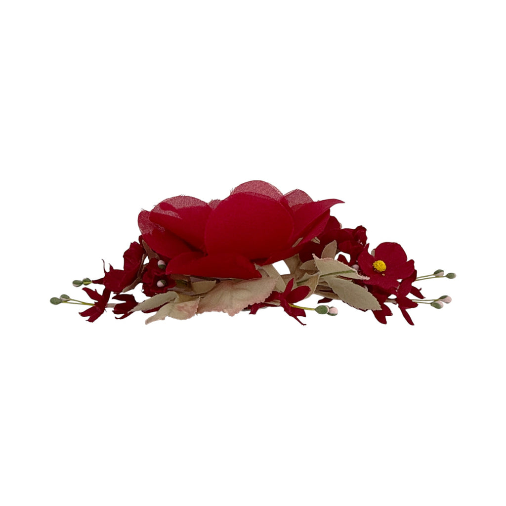 Gucci Silk Floral Brooch in Red