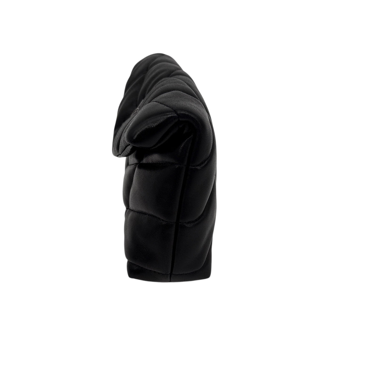 SAINT LAURENT Loulou Toy Puffer Pouch Clutch Bag in Lambskin in Black