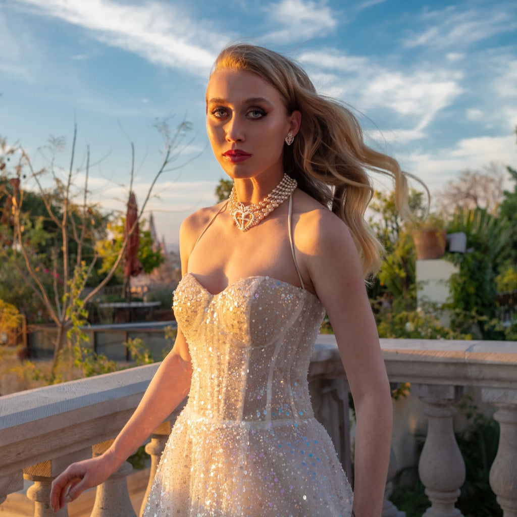 VSA La Queen Collar Pearl & Silver