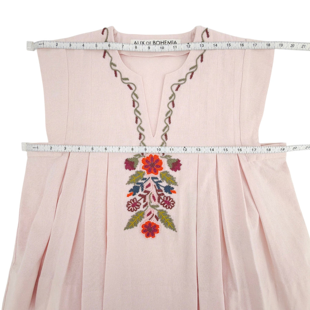 ALIX of BOHEMIA Nadine Heirloom Flora Top in Light Pink S