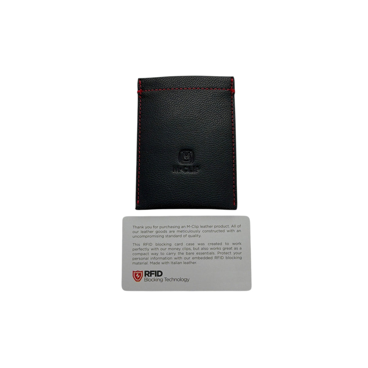 M-CLIP Leather RFID Case Vertical in Black