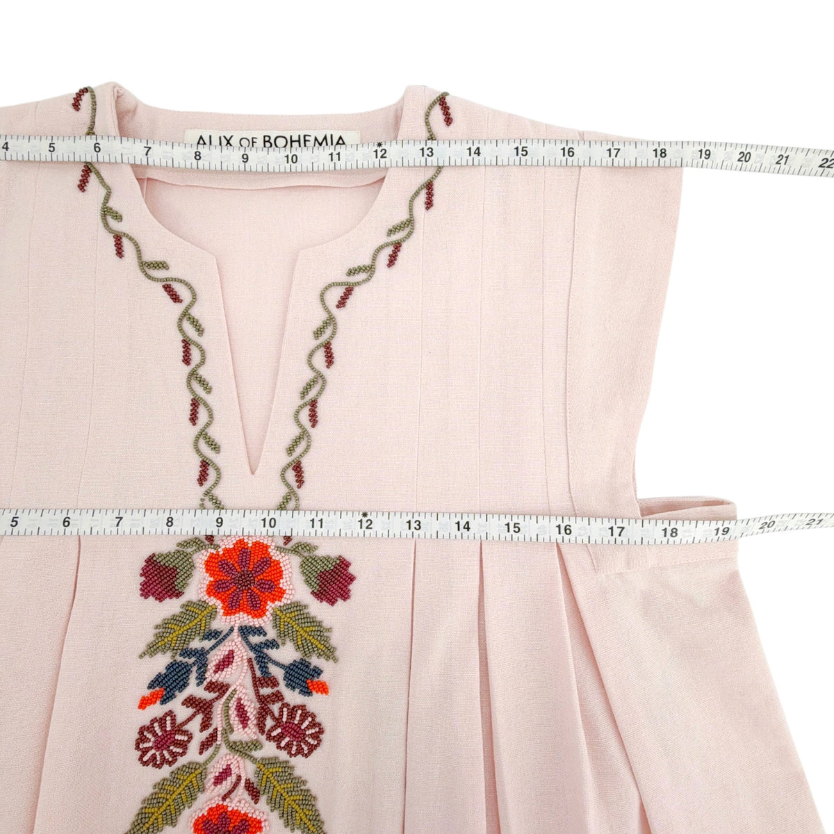 ALIX of BOHEMIA Nadine Heirloom Flora Top in Light Pink S