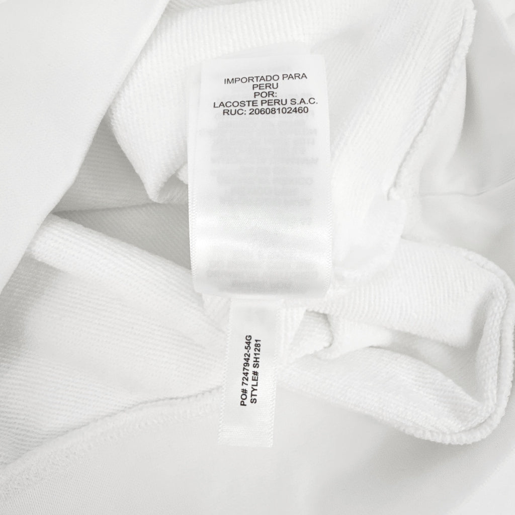 LACOSTE Classic Fit Crewneck Sweatshirt in White S