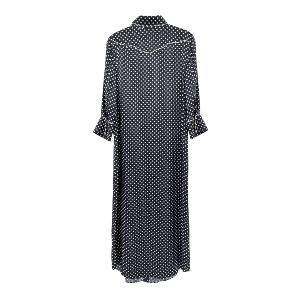 R13 Cowboy Dress in Silk Navy Star S