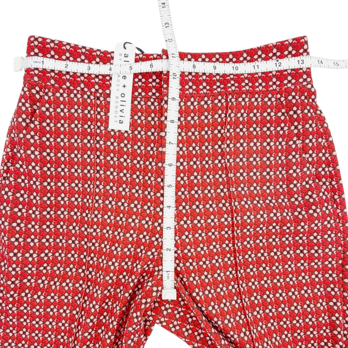 ALICE+OLIVIA Dylan High Waist Wide Leg Pants in Heart Flower Cherry 2