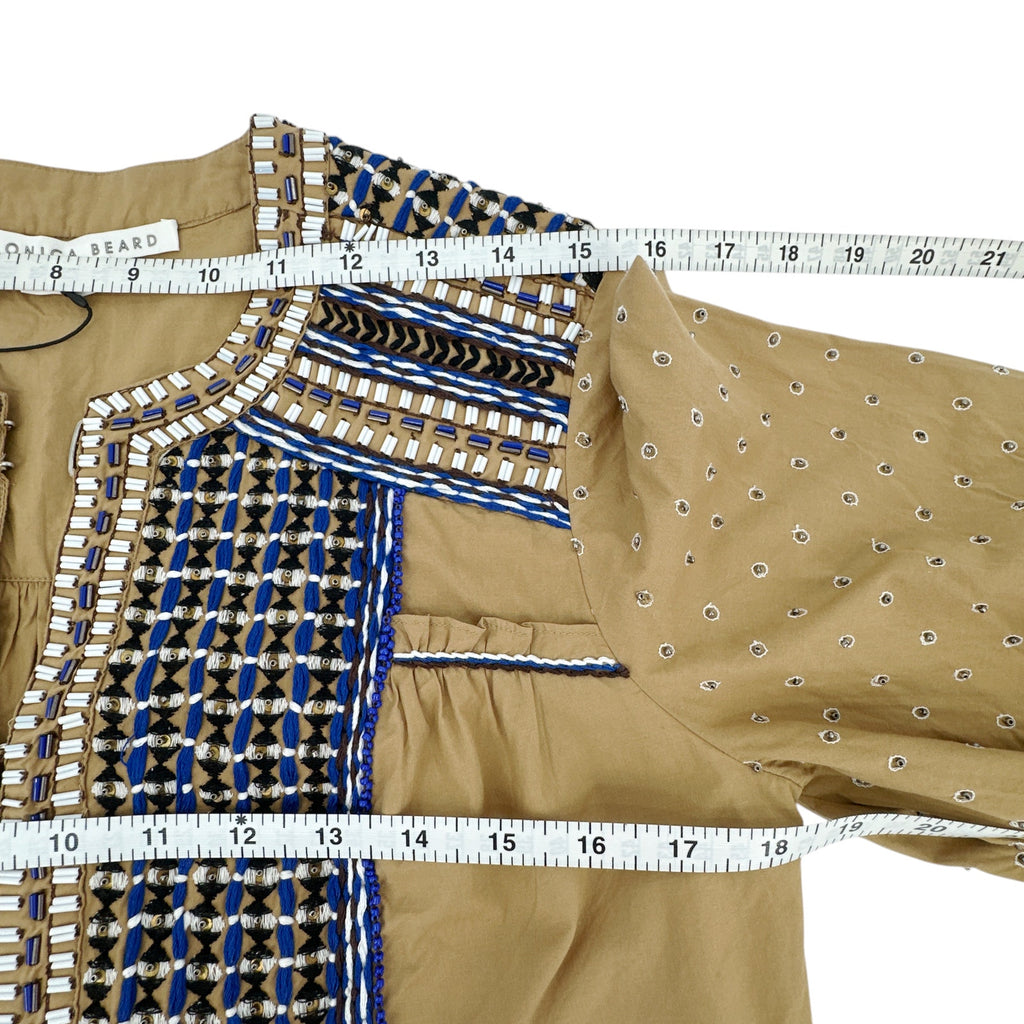 VERONICA BEARD Mckenzie Embellished Jacket in Camel S