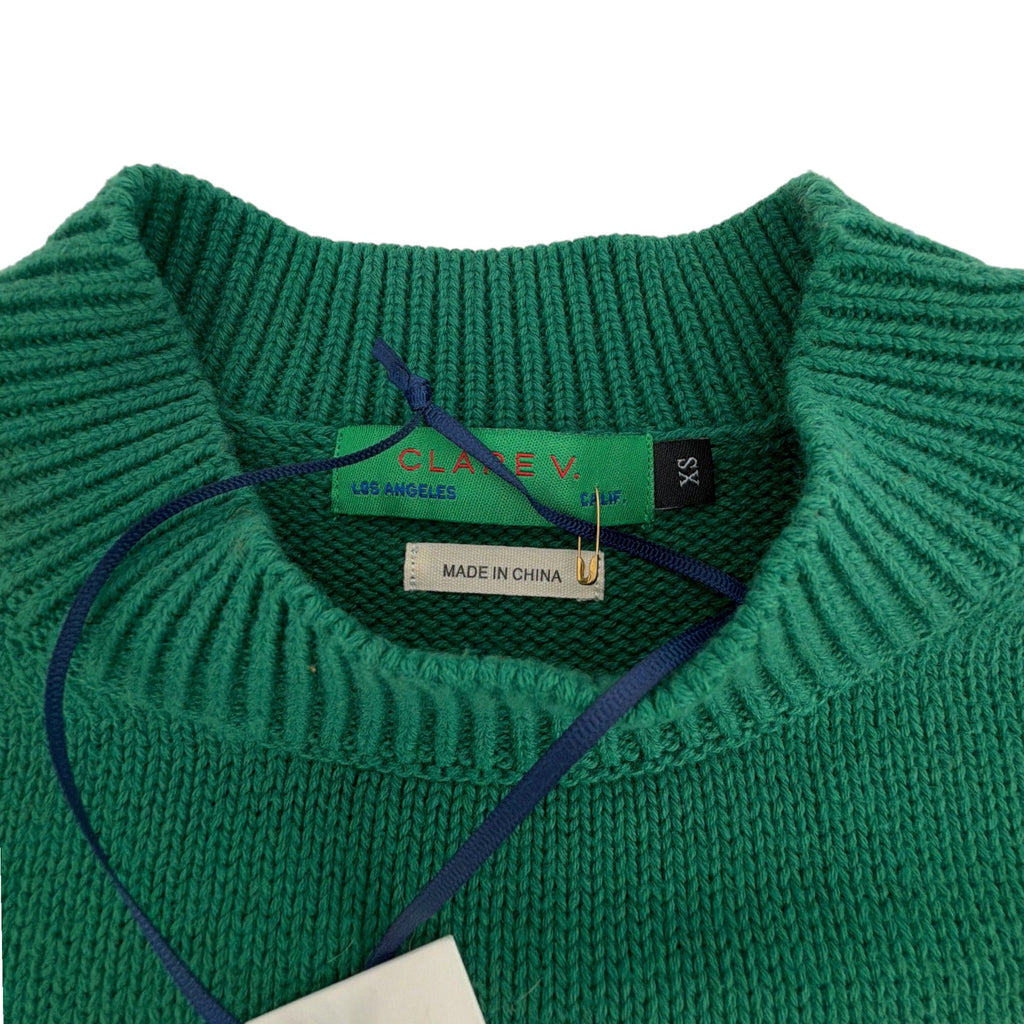 CLARE V. Colorblock Drop Shoulder Sweater XS