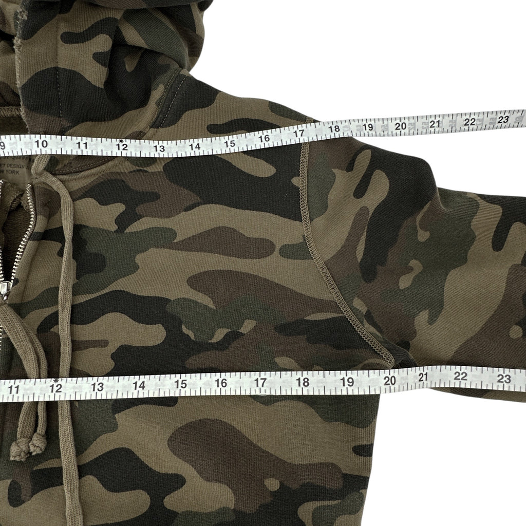 NILI LOTAN New York Callie Zip Up Hoodie In Camouflage Print XS