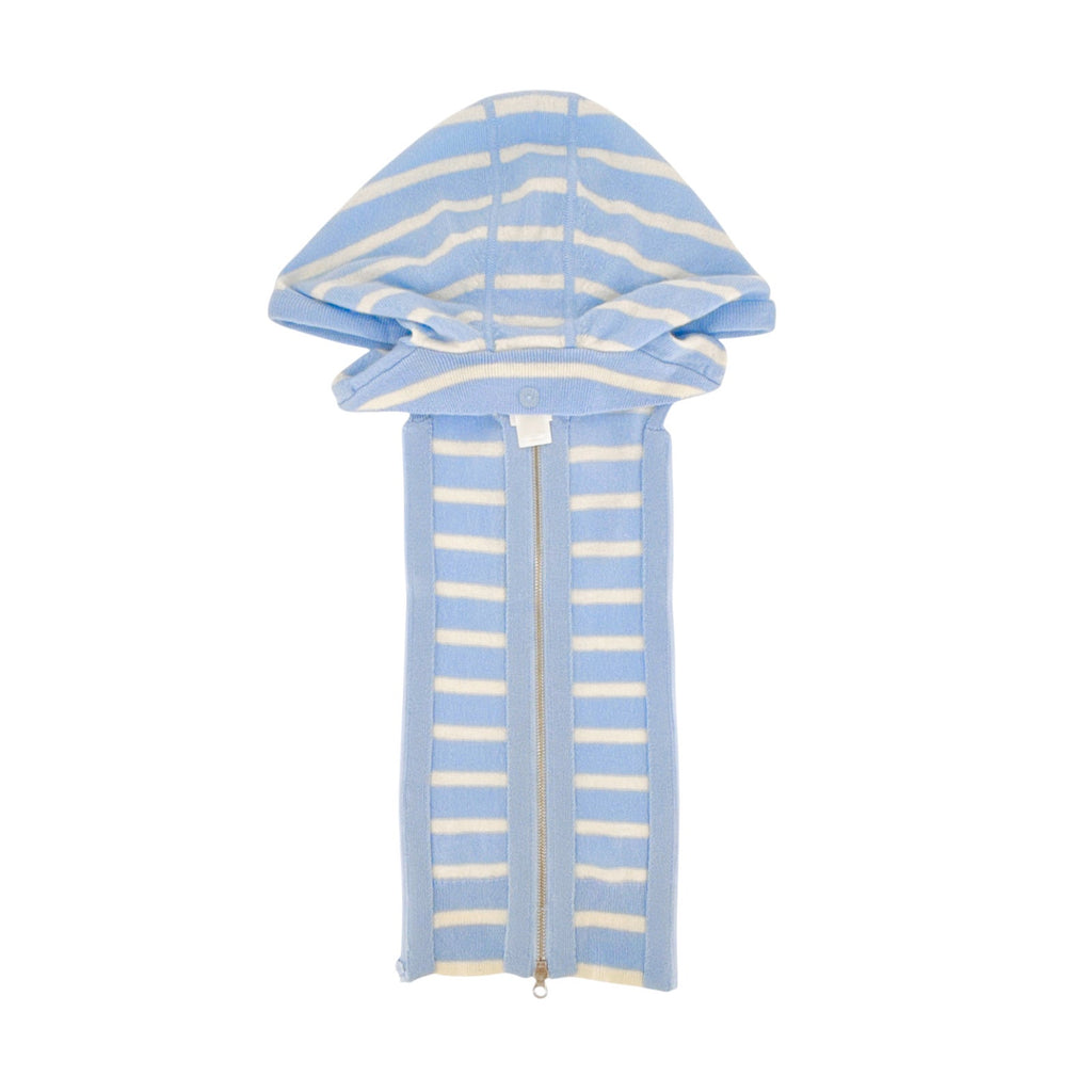 VERONICA BEARD Cashmere Hoodie Dickey in Bluebell & Ivory