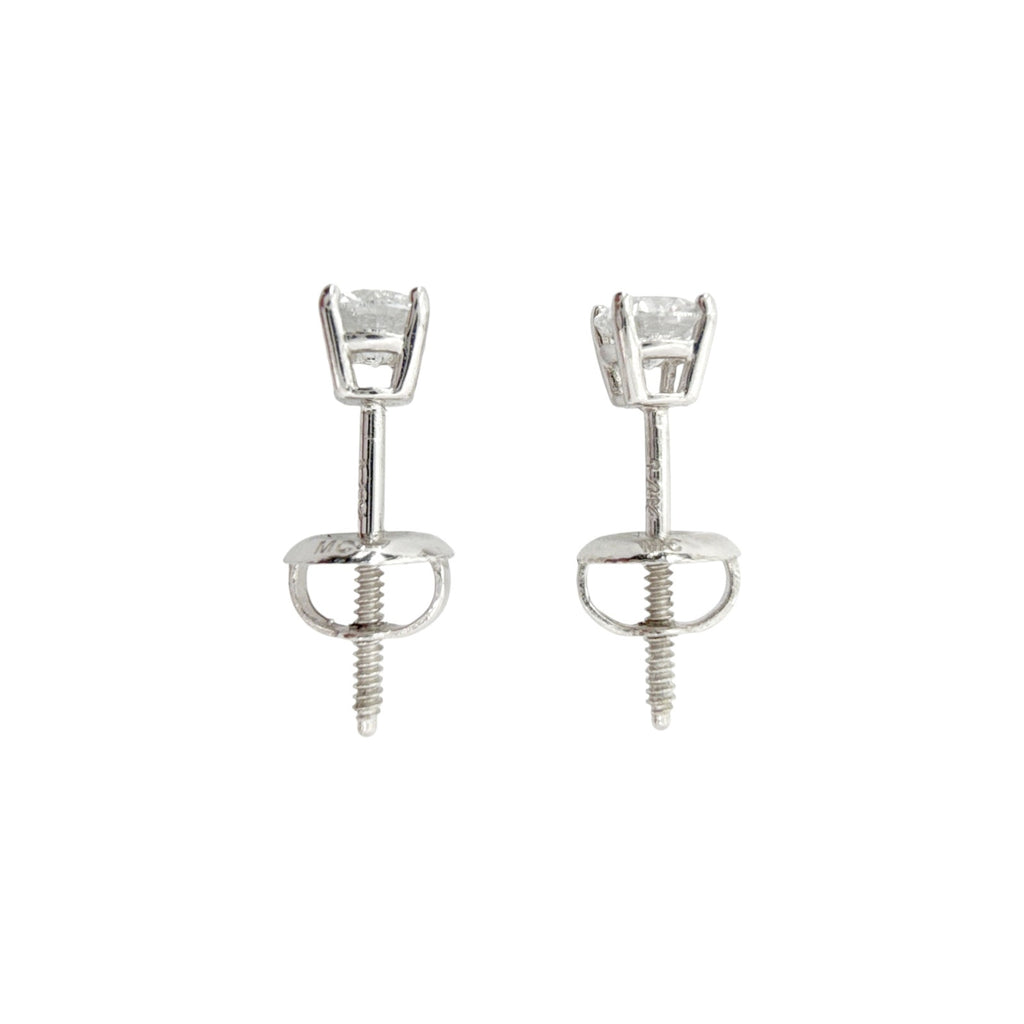 DIAMOND Certified Lab-Grown Solitaire Stud Earrings .5 CTW in 14k White Gold