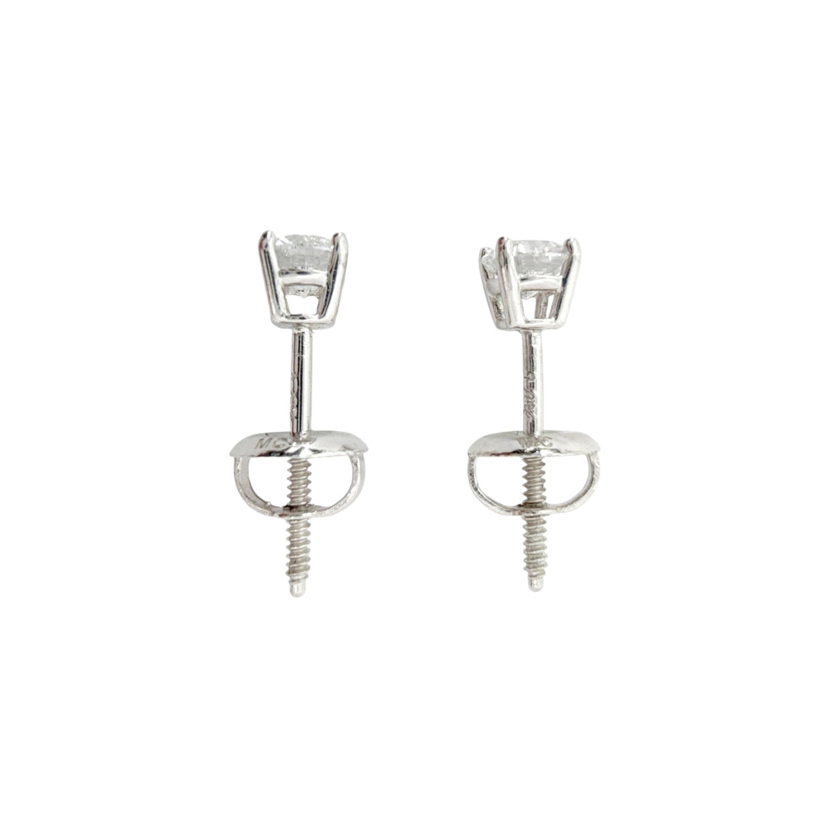 DIAMOND Certified Lab-Grown Solitaire Stud Earrings .5 CTW in 14k White Gold