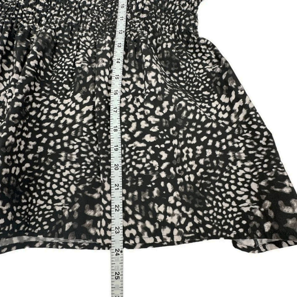 SEA New York Calla Cheetah Flutter Sleeve Top Size 4