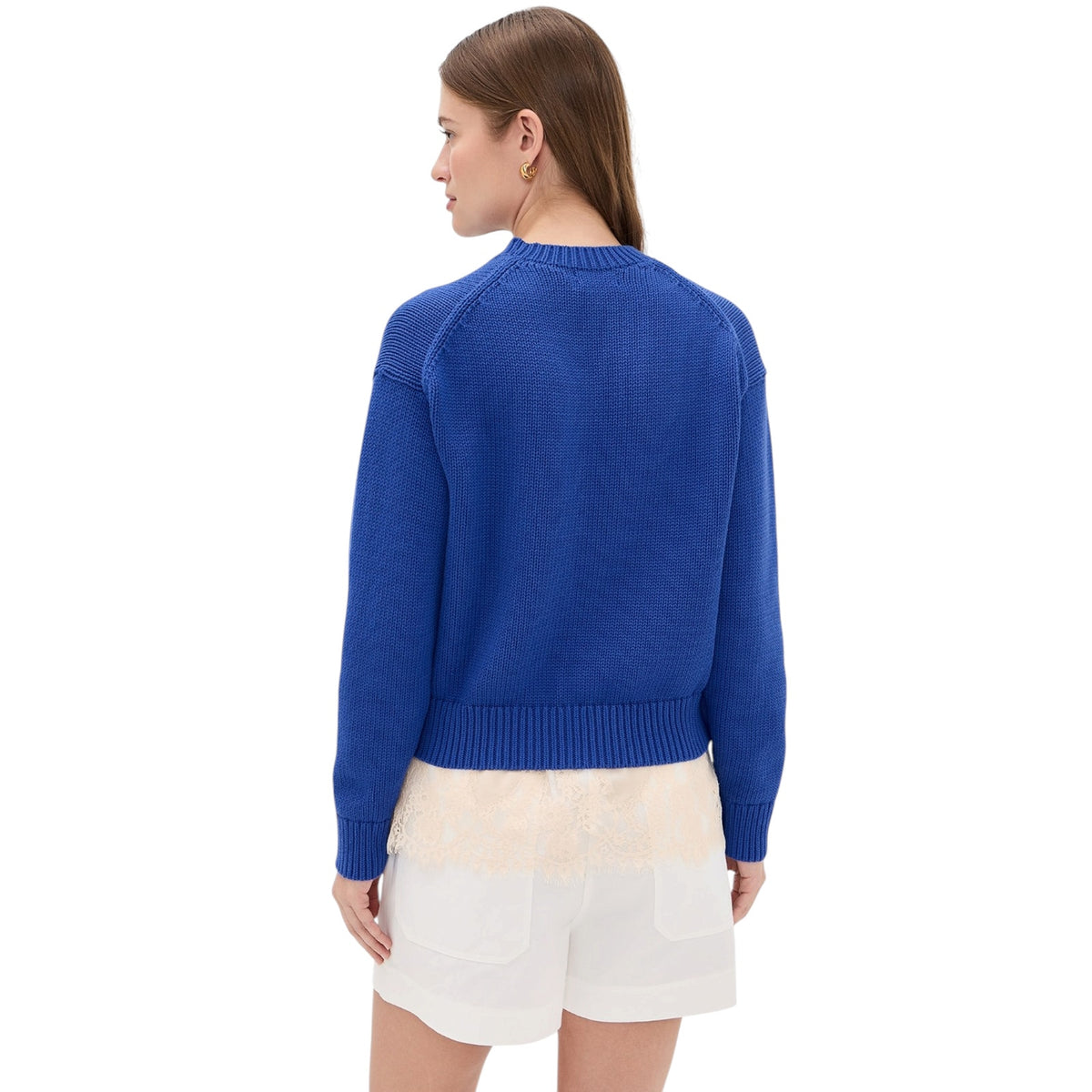 POLO RALPH LAUREN Long Sleeve Crew Neck Pullover in Bright Royal S