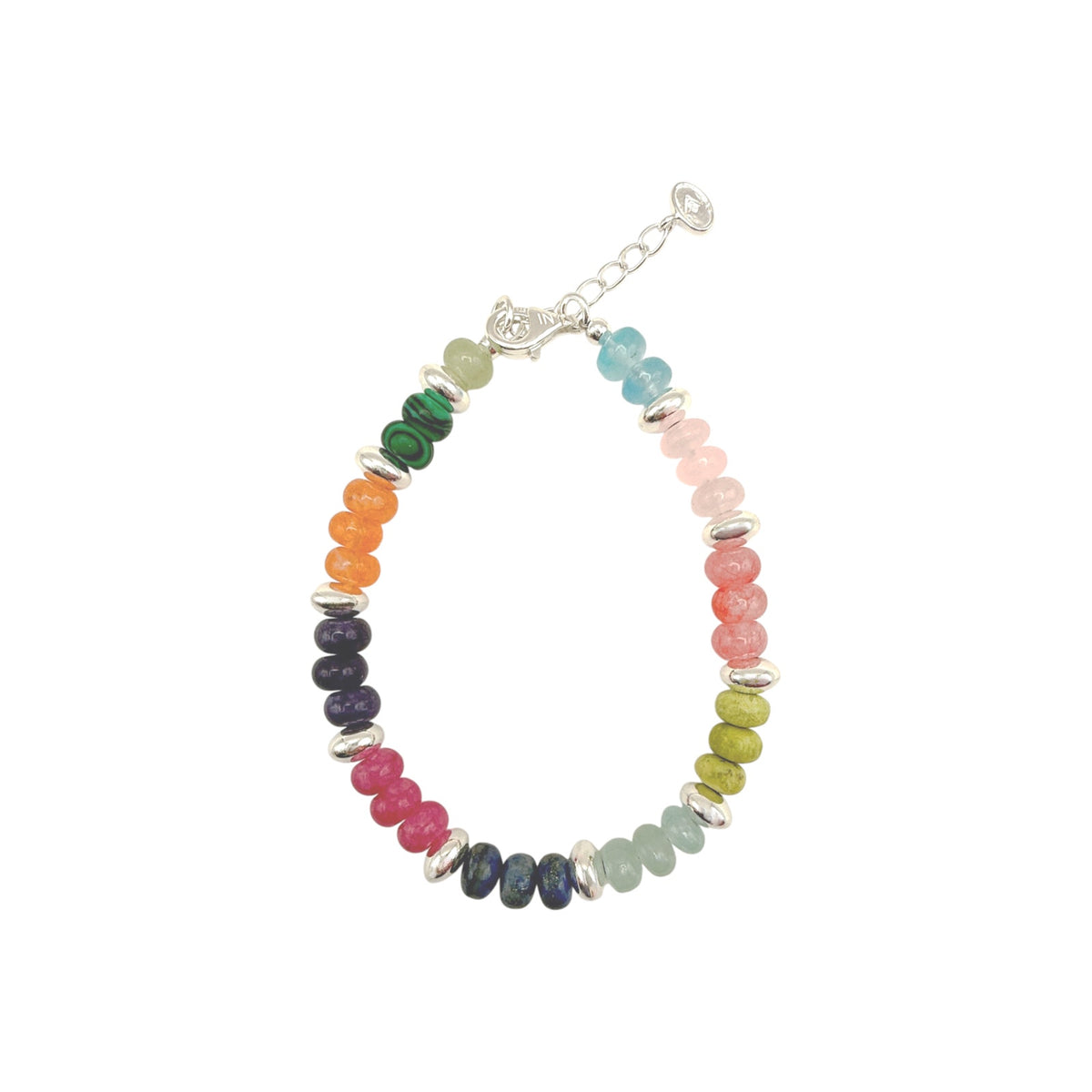 SILPADA Colored In Silver Mixed Stones Beaded Bracelet