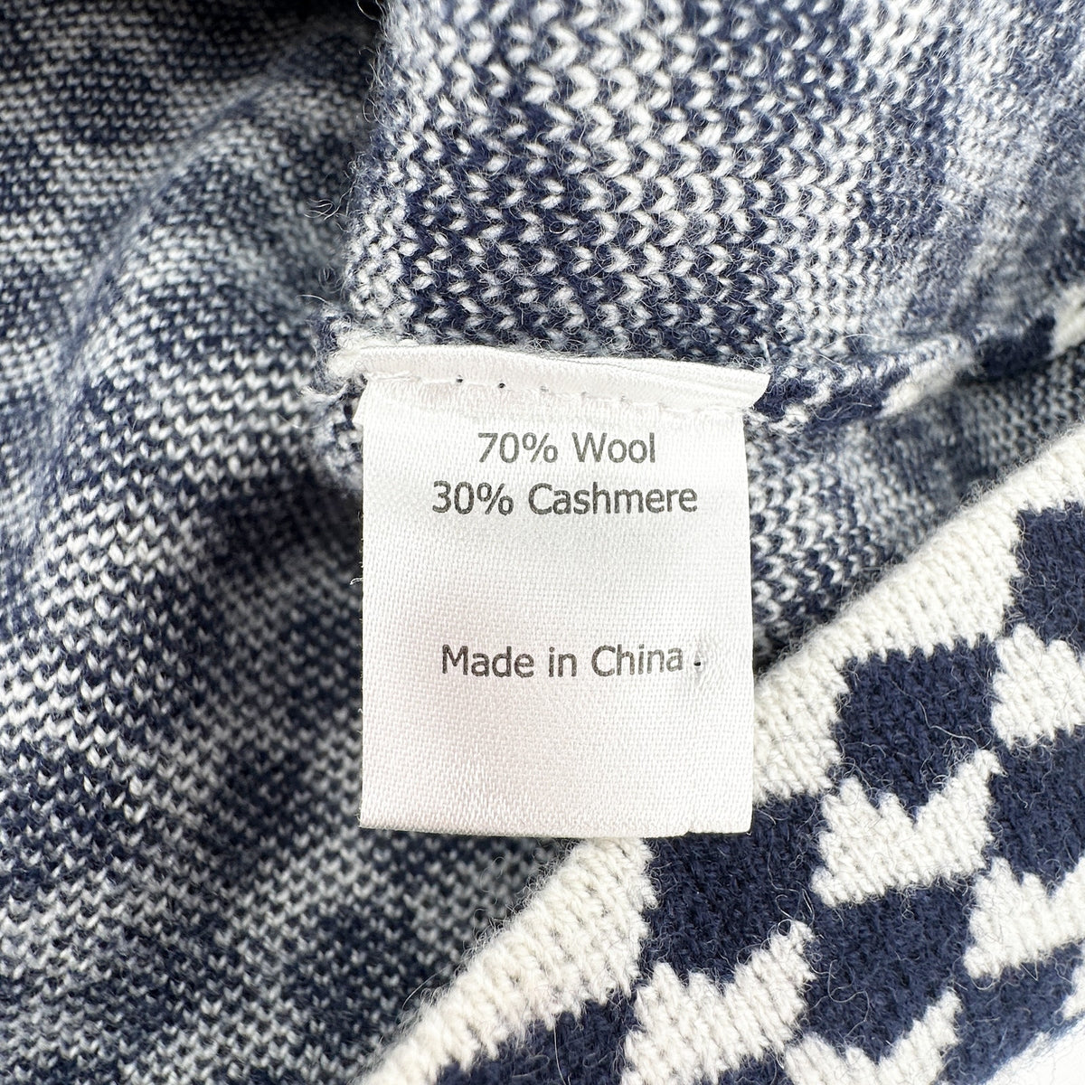 LA LIGNE Patterned Cropped Jane Jacket in Navy & Ivory S