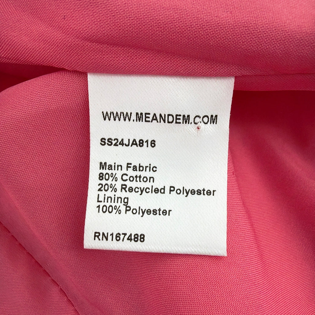 ME+EM Cotton Blend Spring Boyfriend Blazer in Perfect Pink UK12|US8