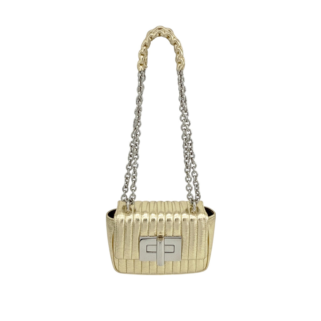 TOM FORD Natalia Mini Metallic Quilted Leather Bag In Pale Gold