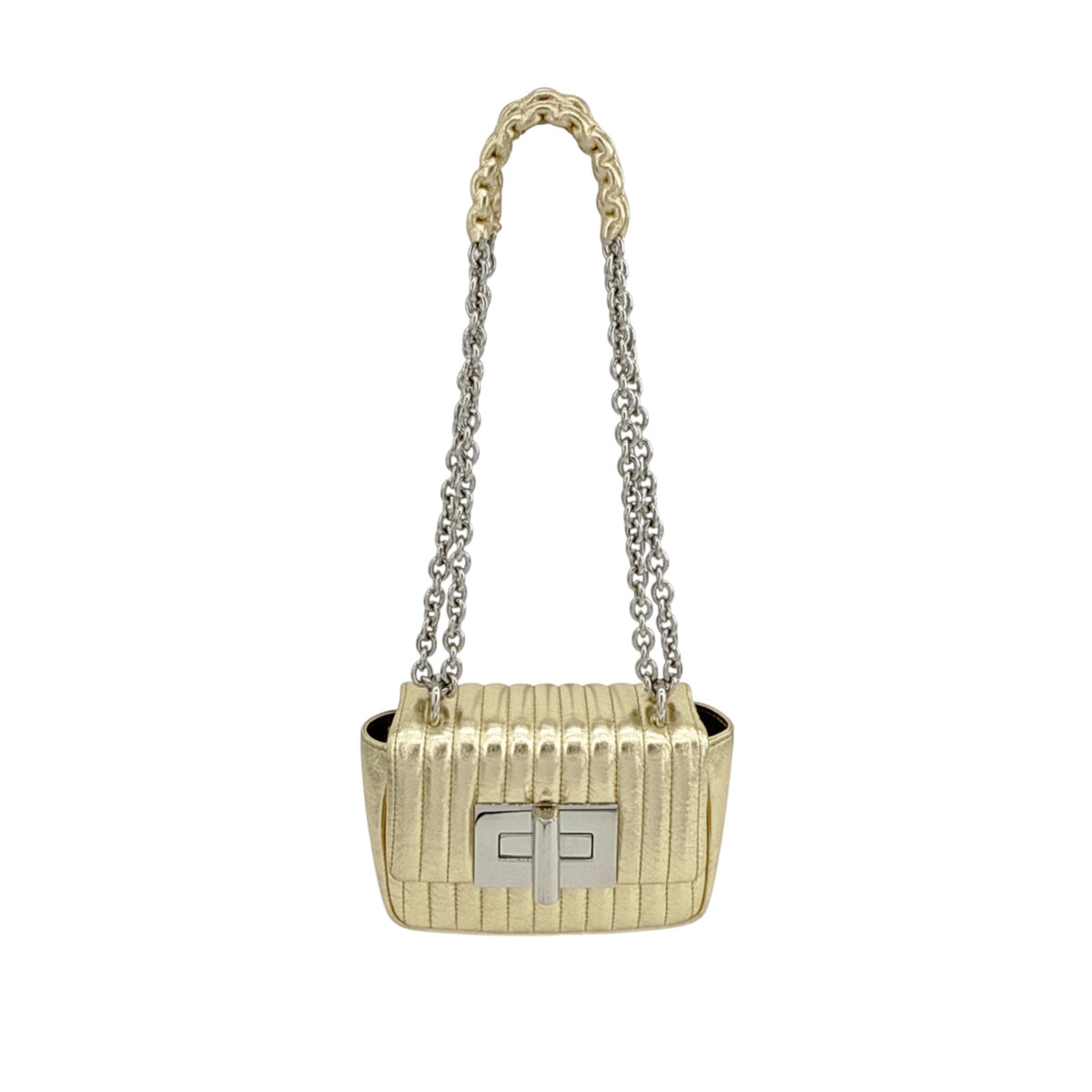 TOM FORD Natalia Mini Metallic Quilted Leather Bag In Pale Gold