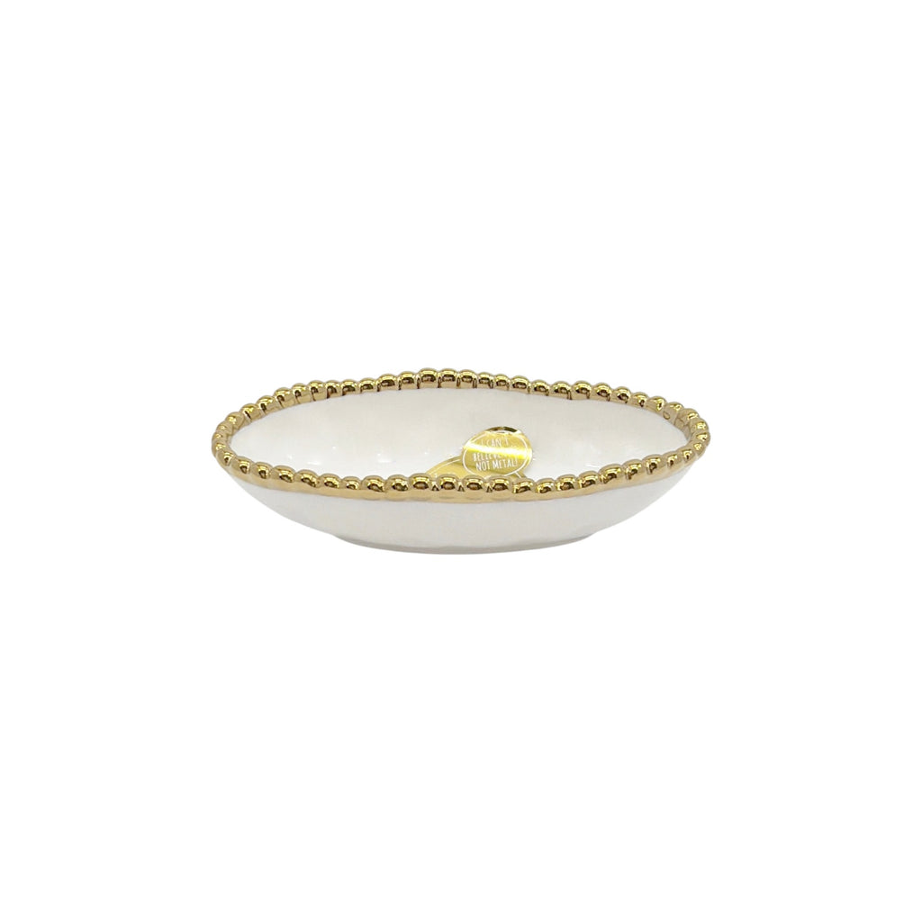 PAMPA BAY Golden Salerno Long Condiment Bowl Set of 2